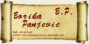 Borika Panjević vizit kartica